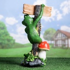 Садовая фигура из полистоуна «Лягушка с табличкой ПРИВЕТ», 50×14×24 см - Фото 11