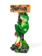 Садовая фигура из полистоуна «Лягушка с табличкой ПРИВЕТ», 50×14×24 см - Фото 8