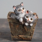 Фигурное кашпо для цветов «Ящик с котятами», 1.3 л, 16×18×20 см, полистоун - Фото 4