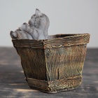 Декоративное кашпо для цветов «Ящик с котятами», 1.3 л, 16×18×20 см, полистоун - Фото 11