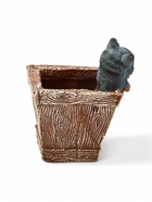 Декоративное кашпо для цветов «Ящик с котятами», 1.3 л, 16×18×20 см, полистоун - Фото 3