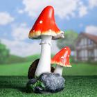 Садовая фигура "Ежи под грибами" 15х16х31см - Фото 3