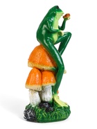 Садовая фигура из полистоуна «Лягушка с бабочкой», 39×14×14 см - Фото 5