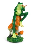 Садовая фигура из полистоуна «Лягушка с бабочкой», 39×14×14 см - Фото 4