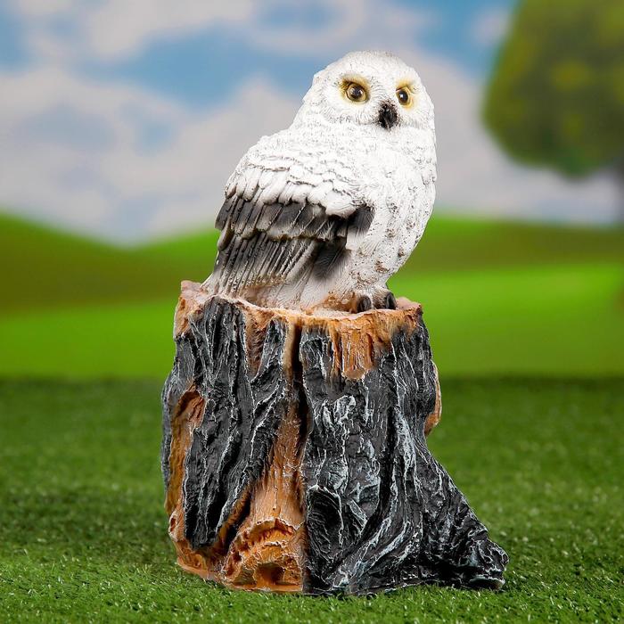 Садовая фигура "Совенок на пеньке" 27см - Фото 1