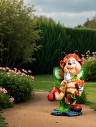 Садовая фигура из полистоуна «Пчёлка в панамке», 49×23×25 см - Фото 3