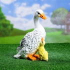 Садовая фигура из полистоуна «Утка с утёнком», 31×24×13 см - Фото 10