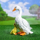 Садовая фигура из полистоуна «Утка с утёнком», 31×24×13 см - Фото 12