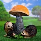 Садовая фигура из полистоуна «Гриб подосиновик с ежами», 37×27×25 см - Фото 10