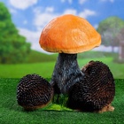 Садовая фигура из полистоуна «Гриб подосиновик с ежами», 37×27×25 см - Фото 12