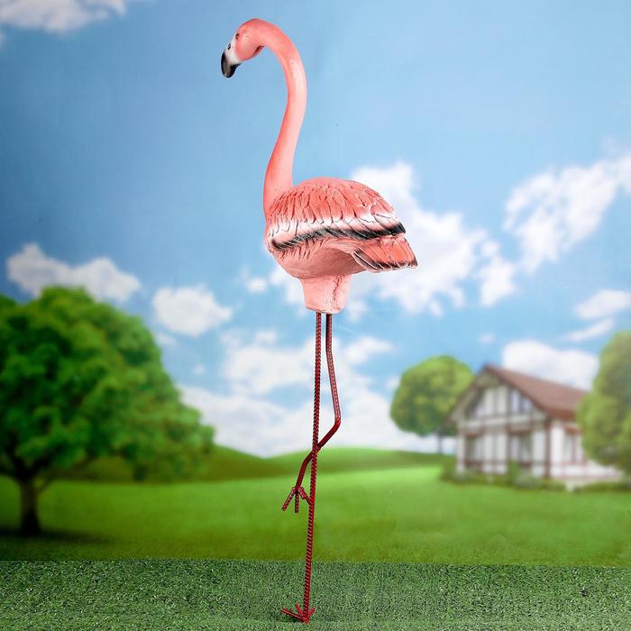 Садовая фигура "Фламинго" большой 40х18х87см - фото 1911191480