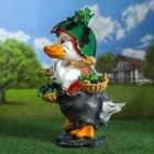 Садовая фигура из полистоуна «Утёнок с арбузом», 25×28×55 см - Фото 2