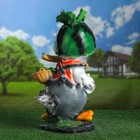 Садовая фигура из полистоуна «Утёнок с арбузом», 25×28×55 см - Фото 3