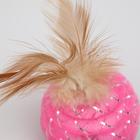 Шар-погремушка "Праздничный" с перьями, 4,5 см, микс цветов - фото 8252754