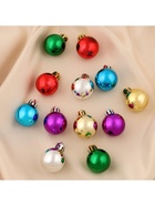 Ёлочные игрушки «Глянец», шары новогодние, d=3 см, набор 12 шт., радужный МИКС - Фото 4