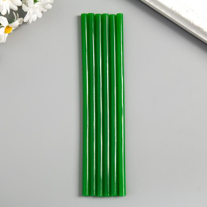 Клеевые стержни для клеевого пистолета "Зеленый" (набор 6 штук) 7ммх18 см - Фото 1