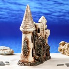 Декорация для аквариума "Замок с аркой" коричневый, 10 х 23 х 28 см, микс - Фото 3