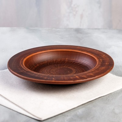 Тарелка "Для пасты", гладкая, красная глина, 22 см