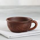 Чашка "Какао", декор, красная глина, 0.2 л - Фото 2