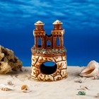 Декорация для аквариума "Замок и две башенки", 13 х 16 х 22 см - Фото 3