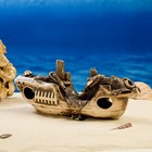 Декорация для аквариума "Корабль длинный", 31 х 8 х 13 см, микс - Фото 5