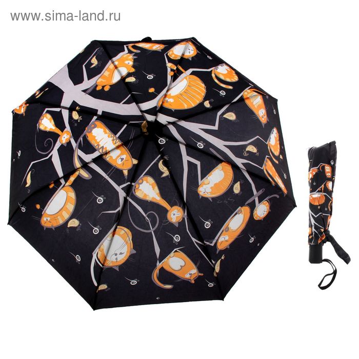 Зонт автоматический "Кошачий рай", R=51см, разноцветный
