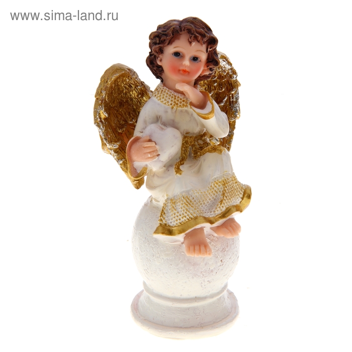 Сувенир полистоун "Ангелочек на шаре" 14х8х6,2 см - Фото 1