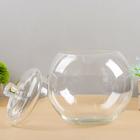 Ваза «Шаровая», 5 л, с крышкой, горл.d=16, 20×23 см (без крышки h=17 см), стекло, прозрачная - Фото 2