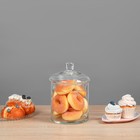 Ваза «Трубка 146», с крышкой, малая, 2.5 л, d=14 см, h=15 см (с крышкой h=20 см), стекло, прозрачная - Фото 3