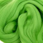 Шерсть для валяния 100% полутонкая шерсть 100гр (3298, яркий салат) - Фото 1