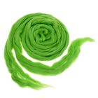 Шерсть для валяния 100% полутонкая шерсть 100гр (3298, яркий салат) - Фото 2