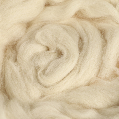 Шерсть для валяния 100% полутонкая шерсть 100гр (0770, натуральный светлый)
