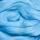 Гребенная лента 100% полутонкая шерсть 100гр (0300, светло-голубой) - Фото 3