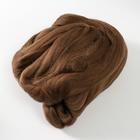 Шерсть для валяния 100% полутонкая шерсть 100гр (1384, морские водоросли) - Фото 4