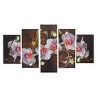 Картина модульная на подрамнике "Тигровая орхидея" 2-43х25, 2-58х25, 1-72х25 см, 72*125см - Фото 1