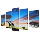 Картина модульная на подрамнике "Сафари 2" 2-43х25, 2-58х25, 1-72х25 см, 75*135см - Фото 2