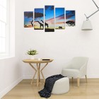 Картина модульная на подрамнике "Сафари 2" 2-43х25, 2-58х25, 1-72х25 см, 75*135см - Фото 4