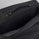 Сумка мужская, 2 отдела, 2 наружных кармана, длинный ремень, цвет чёрный - Фото 5