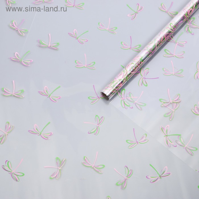 Пленка для цветов и подарков "Шалунья" розовый 0.7 х 8.2 м, 40 мкм - Фото 1