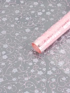 Пленка для цветов и подарков «Гипсофила» розовый - белый 0.7×7 м, 40 мкм - Фото 3