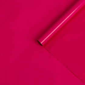 Пленка для цветов и подарков тонированный лак ярко-розовый 0.7 х 8.2 м, 40 мкм