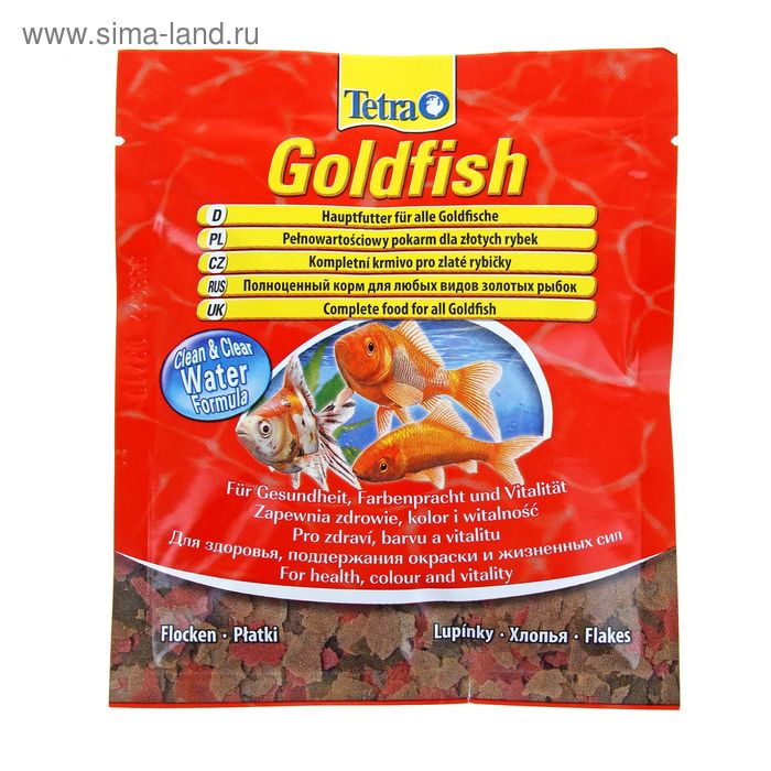 Корм Tetra Goldfish для рыб, хлопья, пакет 12 г - Фото 1