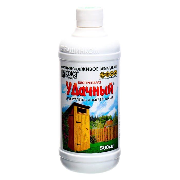Средство для септиков, выгребных ям «Удачный», микробиологический, 0.5 л
