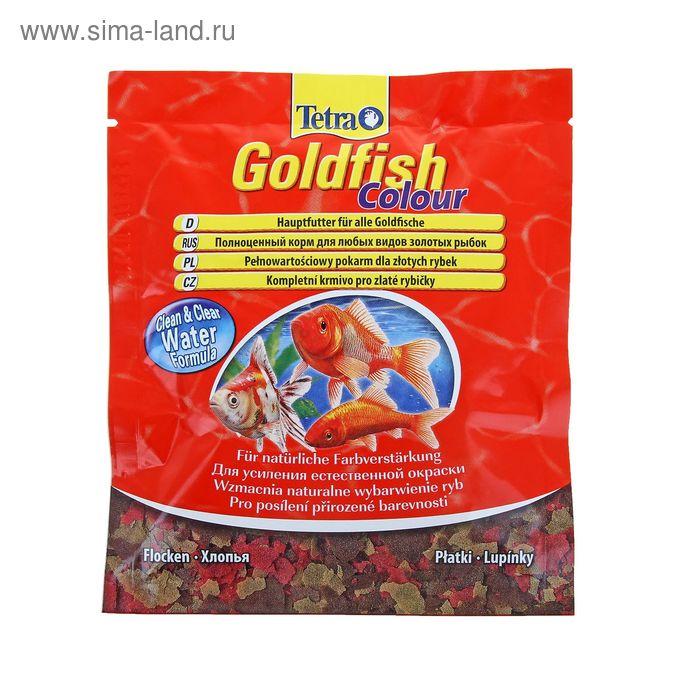 Корм Tetra Goldfish Colour для рыб, хлопья, пакет 12 г - Фото 1