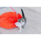 Дразнилка-удочка с белой мышью, палочка микс цветов - Фото 5