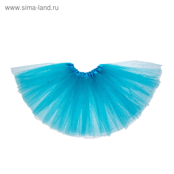 Карнавальная юбка, трёхслойная, 4-6 лет, цвет голубой - Фото 1