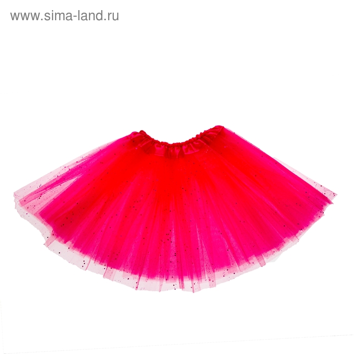Карнавальная юбка, 3-х слойная, 4-6 лет, цвет розовый - Фото 1