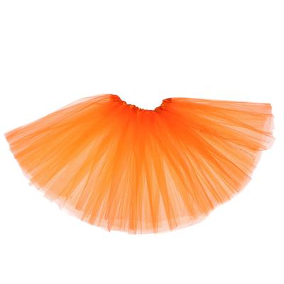 Карнавальная юбка трёхслойная 4-6 лет, цвет оранжевый