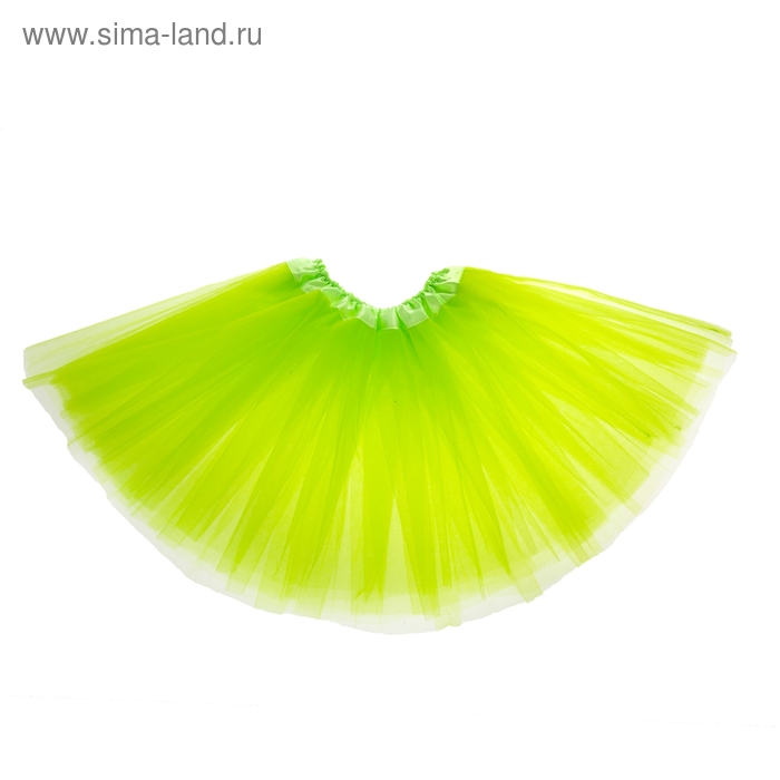 Карнавальная юбка, 3-х слойная, 4-6 лет, цвет салатовый - Фото 1