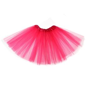 Карнавальная юбка трёхслойная 4-6 лет, цвет розовый